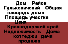 Дом › Район ­ Гулькевичский › Общая площадь дома ­ 133 › Площадь участка ­ 20 › Цена ­ 1 350 000 - Краснодарский край Недвижимость » Дома, коттеджи, дачи продажа   . Краснодарский край